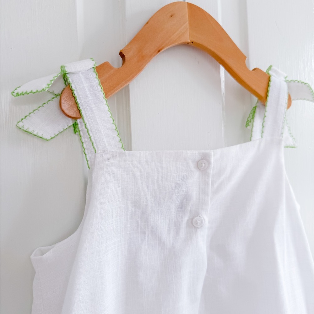 Janie and Jack Embroidered Tropical embroidery Sundress with Tie Straps - Picture 7 of 9